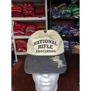 NRA Hat National Rifle Association Eagle Graphic Light Brown Cap headwear